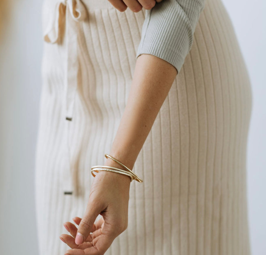 The Perfectly Imperfect Gold Vermeil Bangle Set