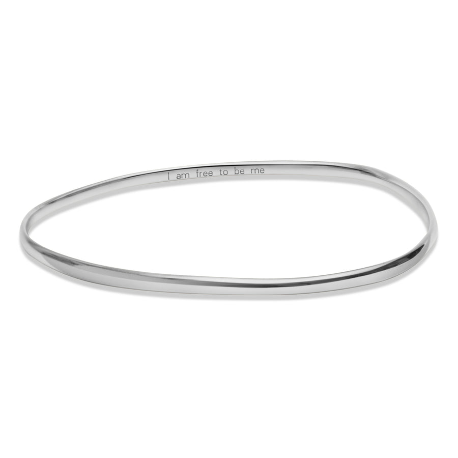 Perfectly Imperfect Silver Celebrate Bangle